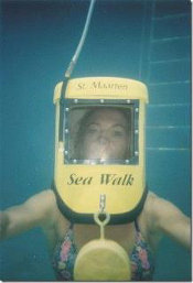 Underwater helmet St. Maarten. Founder J. Keizer/LeRoy French 1990?