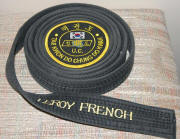 In 1990 a Black Belt was awarded to LeRoy in Tae Kwon Do.