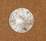 Silver coin found during a normal dive in St. Maarten waters. The date can still be seen 1793. 